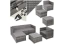 tectake Loungeset Lignano 6-tlg. Grau Rattan Outdoor Bild 3