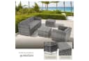 tectake Loungeset Lignano 6-tlg. Grau Rattan Outdoor Bild 5