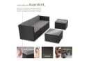 TECTAKE Loungeset Rattan 5-tlg. Schwarz mit Glasplatte Bild 4