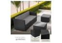 TECTAKE Loungeset Rattan 5-tlg. Schwarz mit Glasplatte Bild 5