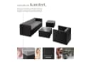 tectake Loungeset Rattan 6-tlg. Schwarz mit Glasplatte Bild 4