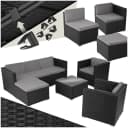 tectake Rattan Lounge für 5 bis 6 Personen UV-beständig variabel aufstellbar Bild 1