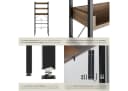 tectake Badregal Industrial Style Dunkelbraun Stahl Bild 5
