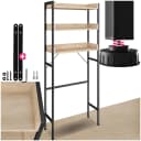 tectake Badregal Seattle 3 Ebenen Industrial Style Braun/Silber Bild 1