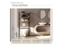 tectake Badregal Seattle 3 Ebenen Industrial Style Braun/Silber Bild 4