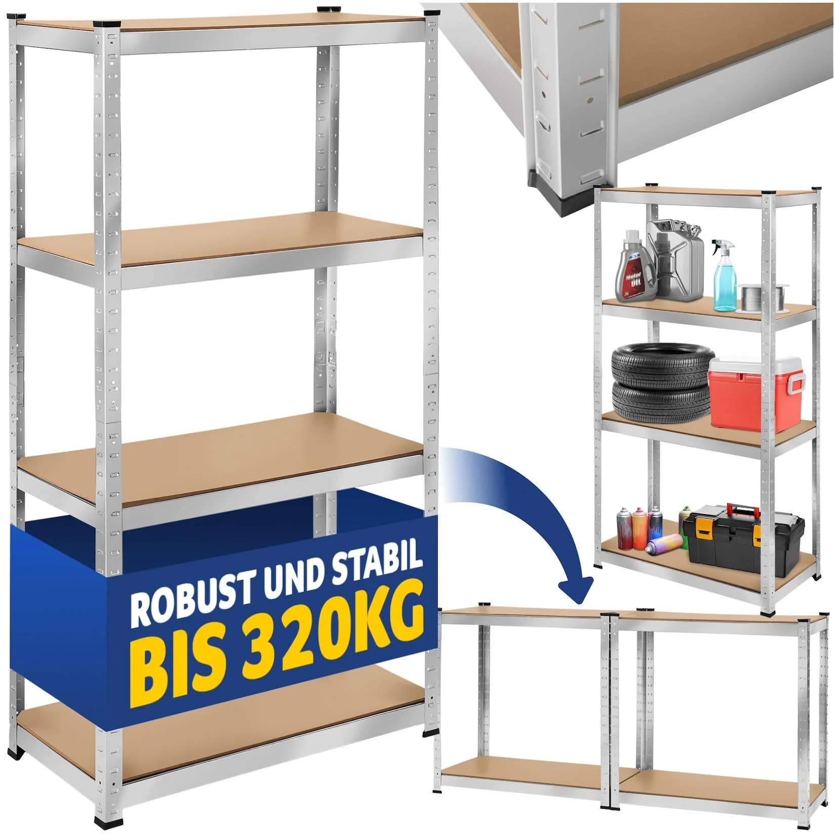 Schwerlastregal aus MDF mit durchdachtem Stecksystem