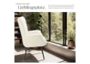 tectake Relaxsessel Hygge Polstersessel Bouclé Creme/Schwarz Bild 4
