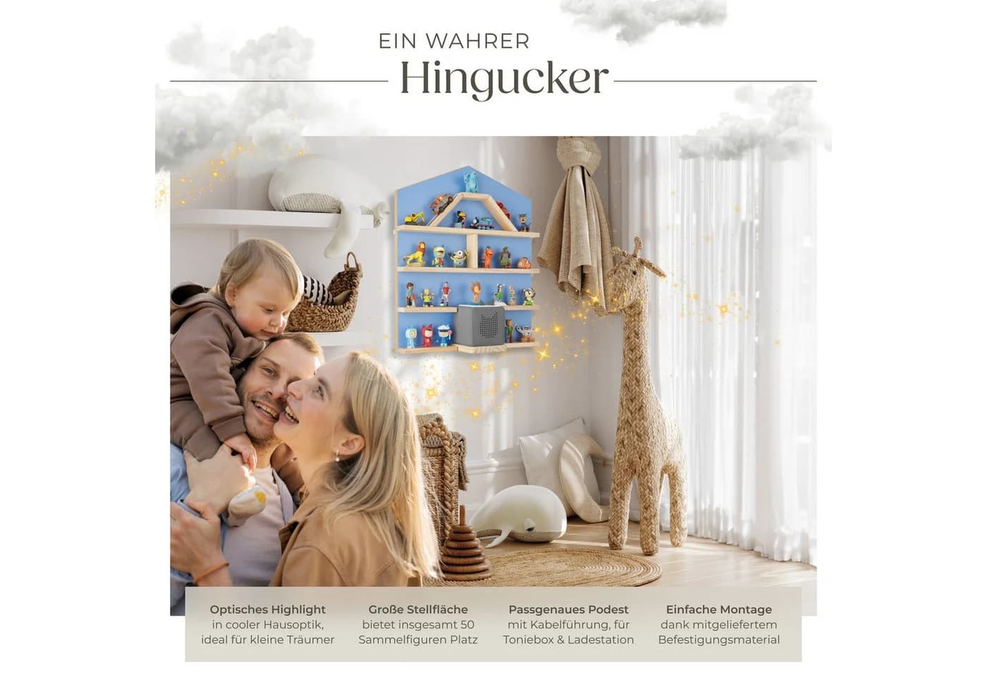 tectake Wandregal Mylittle Story Blau für bis zu 50 Tonies - Bild 4