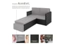 tectake Loungeset Rattan 2-Sitzer mit Hocker Schwarz/Grau Bild 4