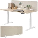 tectake Raumteiler Schreibtisch Trennwand Beige Modern Bild 1