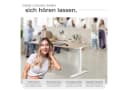 tectake Raumteiler Schreibtisch Trennwand Beige Modern Bild 4