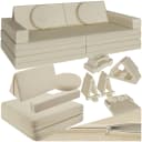 tectake Kindersofa Spielsofa Lilly 8-teilig Beige mit Schlaffunktion Bild 1