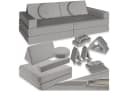 tectake Kindersofa Spielsofa Lilly 8-teilig Grau Leinenbezug Bild 3