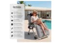 tectake Gartenliege Cloud Klappbar mit Ablagetisch Grau Bild 1