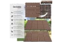 TECTAKE Terrassenfliesen 11er Set Klicksystem Braun WPC Bild 1