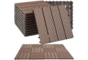 TECTAKE Terrassenfliesen 11er Set Klicksystem Braun WPC Bild 2