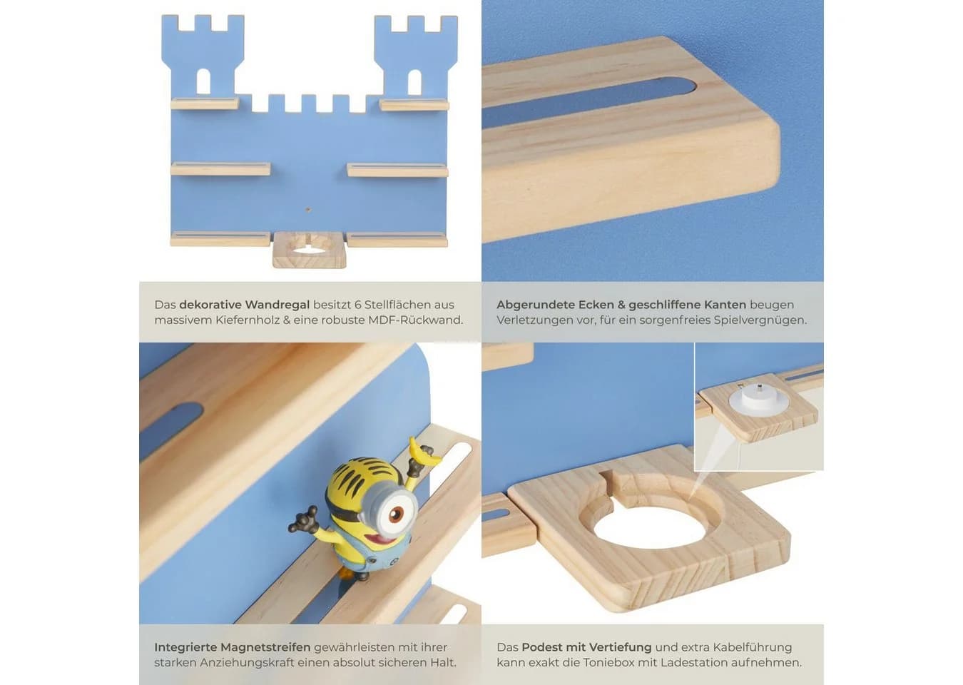 tectake Wandregal MyLittleStory Fortress für bis zu 16 Tonies - Bild 5