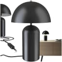 tectake Retro-Tischlampe Altea Schwarz Pilzdesign Bild 1