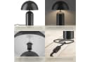 tectake Retro-Tischlampe Altea Schwarz Pilzdesign Bild 5