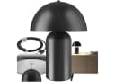 tectake Schreibtischlampe Akku Retro Pilzdesign Schwarz Bild 3
