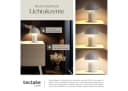tectake Schreibtischlampe Akku Dimmbar Retro Pilzdesign Weiß Bild 3