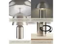 tectake Schreibtischlampe Akku Dimmbar Retro Pilzdesign Silber Bild 5