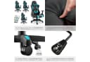tectake Gaming-Stuhl Tartaros Schwarz/Blau mit LED & Massage Bild 5