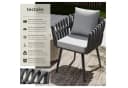 TECTAKE Gartenstuhl Lugano Rope-Design Grau Wetterfest Bild 2