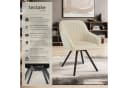 TECTAKE Esszimmerstuhl Snug Drehbar Samtoptik Beige Bild 2