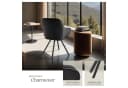tectake Esszimmerstuhl Snug Drehbar Schwarz Samtoptik Bild 5
