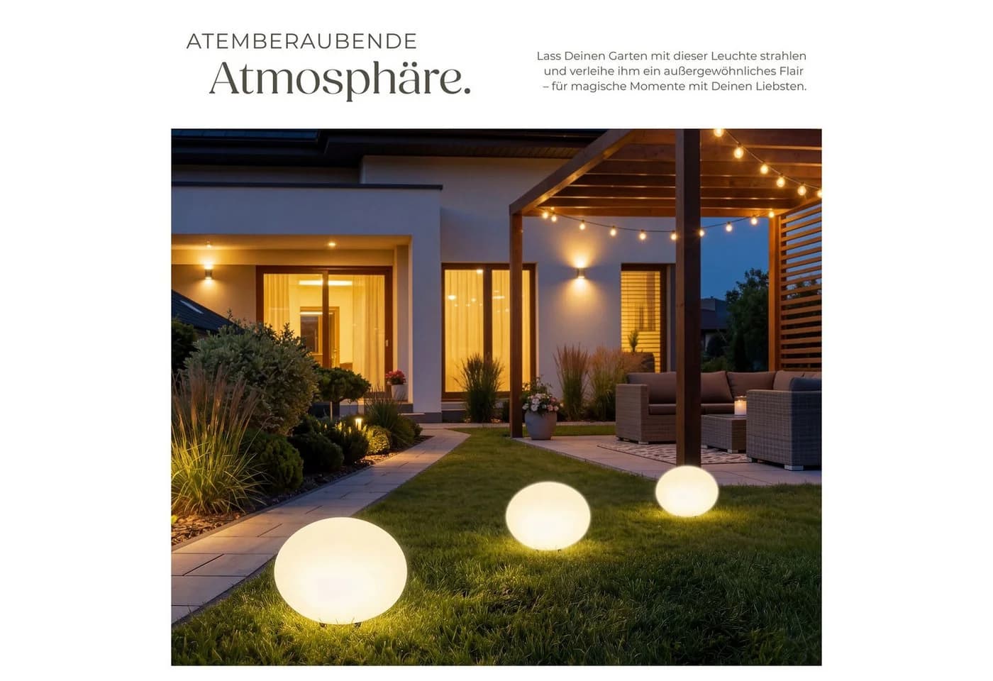 tectake Kugelleuchte LED 12W mit Fernbedienung und Erdspieß - Bild 5