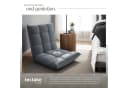TECTAKE Relaxsessel Snooze Grau Samtbezug Verstellbar Bild 4