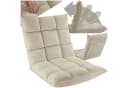 tectake Relaxsessel Snooze Beige Samt 3-in-1 verstellbar Bild 3
