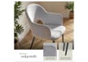 tectake Esszimmerstuhl Sachel 6er Set Samtoptik Grau Bild 5