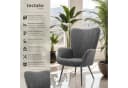 TECTAKE Sessel Hygge Breitcord Anthrazit/Schwarz Ergonomisch Bild 2