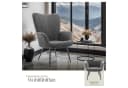 TECTAKE Sessel Hygge Breitcord Anthrazit/Schwarz Ergonomisch Bild 5
