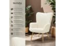 tectake Relaxsessel Hygge Bouclé Creme/Gold Polstersessel Bild 2