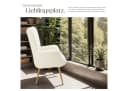 tectake Relaxsessel Hygge Bouclé Creme/Gold Polstersessel Bild 4