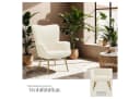 tectake Relaxsessel Hygge Bouclé Creme/Gold Polstersessel Bild 5