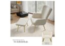 tectake Relaxsessel Hygge mit Hocker Bouclé Creme/Gold Bild 5