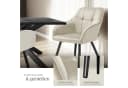 tectake Esszimmerstuhl Marilyn Set 4 St. Beige Samtoptik Gesteppt Bild 5