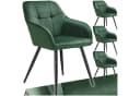 tectake Esszimmerstuhl Marilyn Set 4 St. Dunkelgrün Samt Bild 3