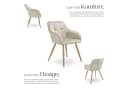 tectake Esszimmerstuhl Marilyn Samt Beige Gold Set 4 St Bild 4