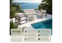 tectake Garten-Loungeset 4-tlg. Pulverbeschichteter Stahl Bild 2