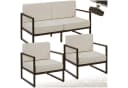 tectake Garten-Loungeset 4-tlg. Pulverbeschichteter Stahl Bild 3