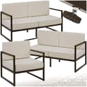 tectake® Garten-Loungeset 5-tlg. mit 14 cm Polstern Bild 1