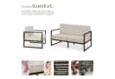 tectake® Garten-Loungeset 5-tlg. mit 14 cm Polstern Bild 4