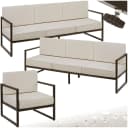 tectake Garten-Loungeset 7-tlg. Pulverbeschichteter Stahl Bild 1