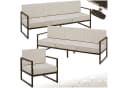 tectake Garten-Loungeset 7-tlg. Pulverbeschichteter Stahl Bild 3
