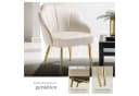 tectake Cocktailsessel Hellen Samt Gold Bild 4
